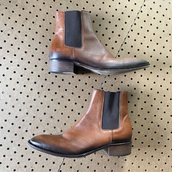 Jo Ghost The Dean Chelsea Boot Italy Made Burnished Brown Size 11 US/44.5 EU Men main image 10